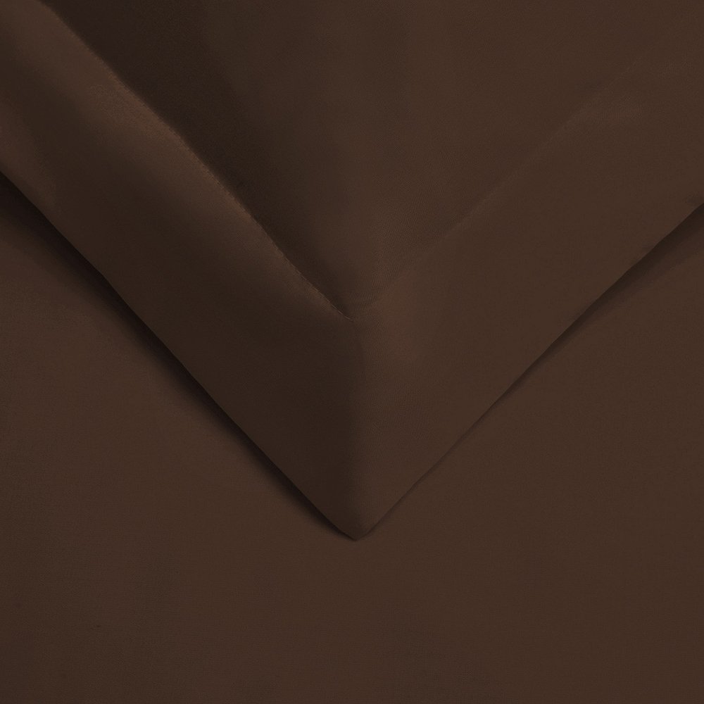 Dark Brown Queen Cotton Washable Duvet Cover Set