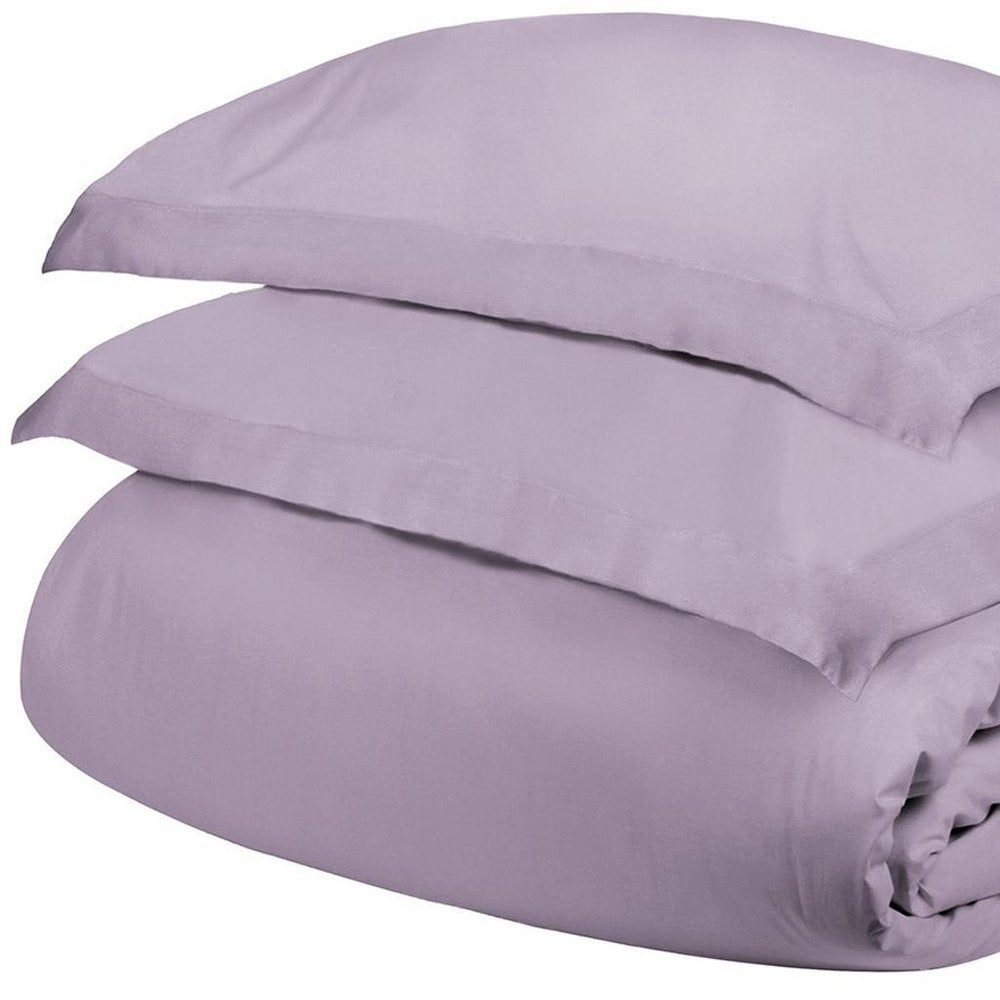 Pink Lavender King Cotton Washable Duvet Cover Set