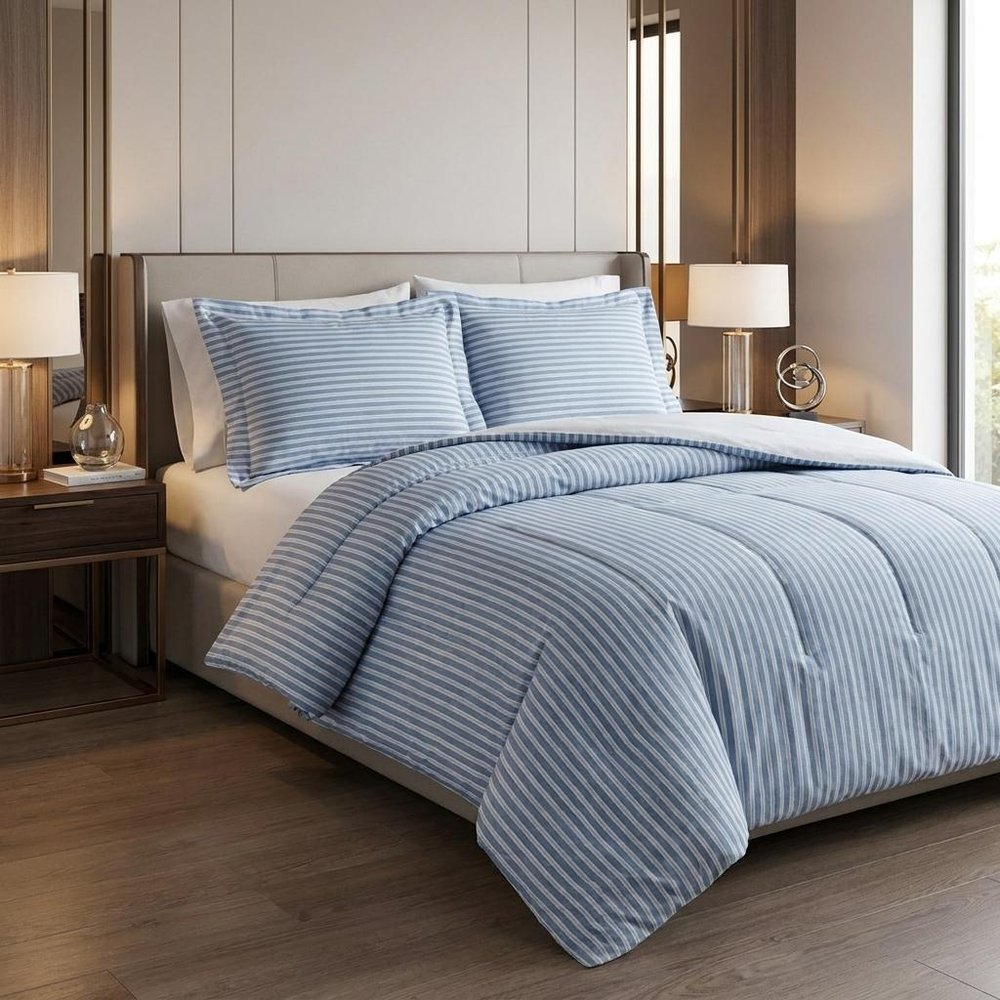 Ivory King Cotton Blend 400 Thread Count Washable Duvet Cover Set
