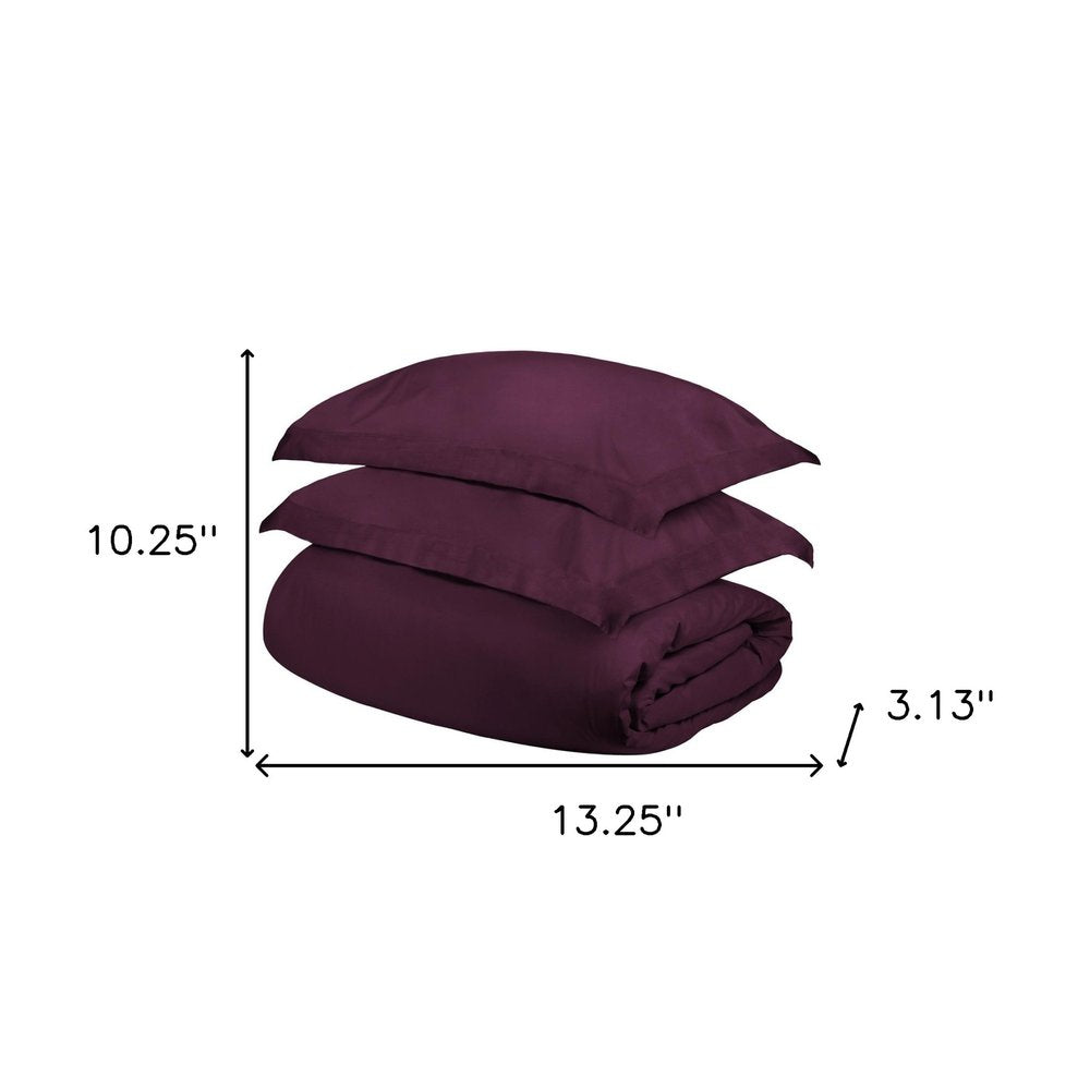 Plum King Cotton Washable Duvet Cover Set