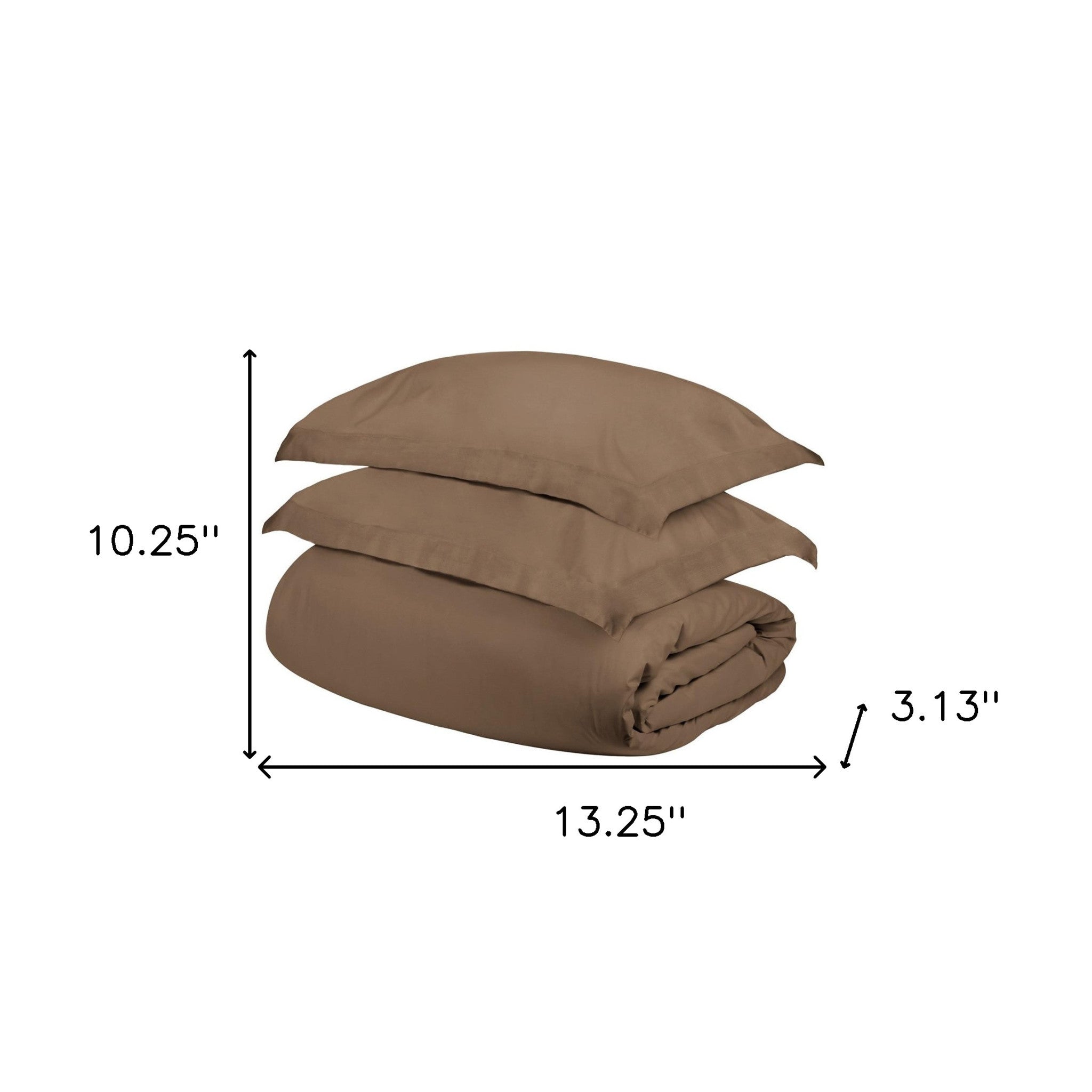 Taupe King Cotton Blend 400 Thread Count Washable Duvet Cover Set