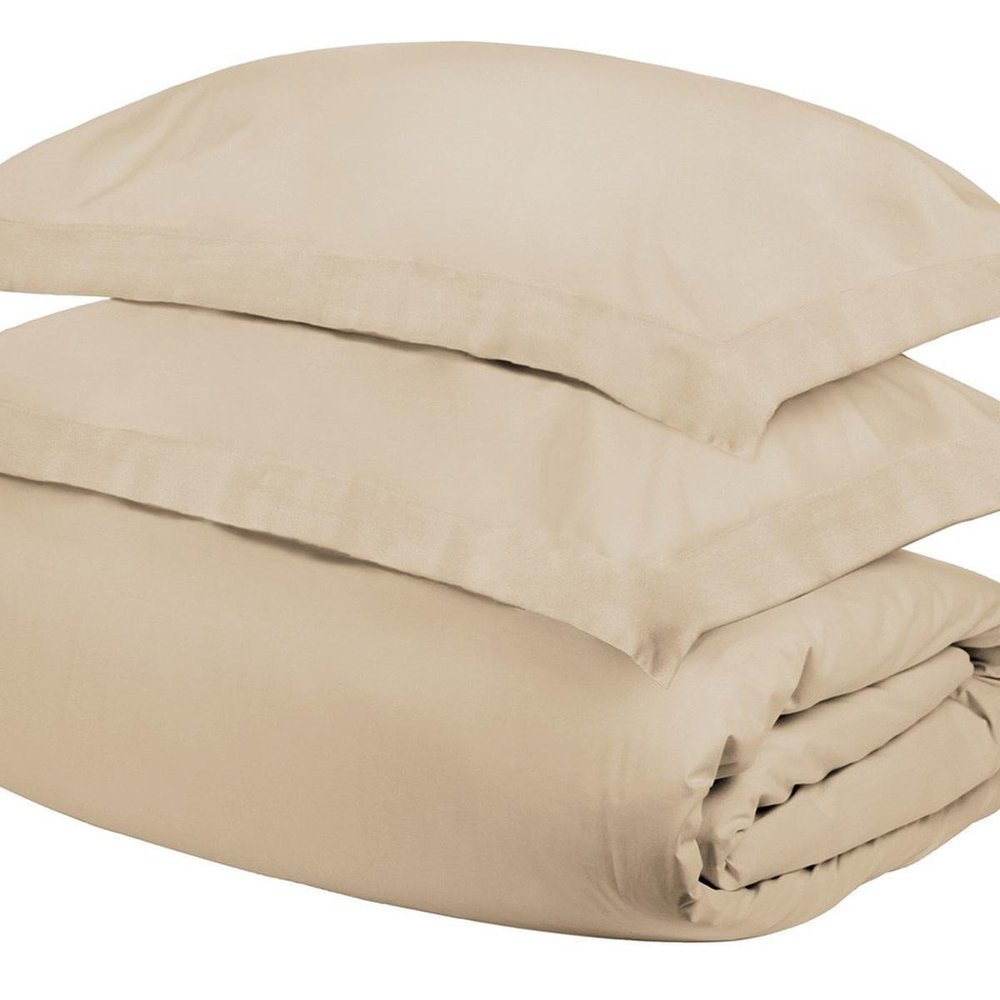 Ivory Twin Cotton Washable Duvet Cover Set
