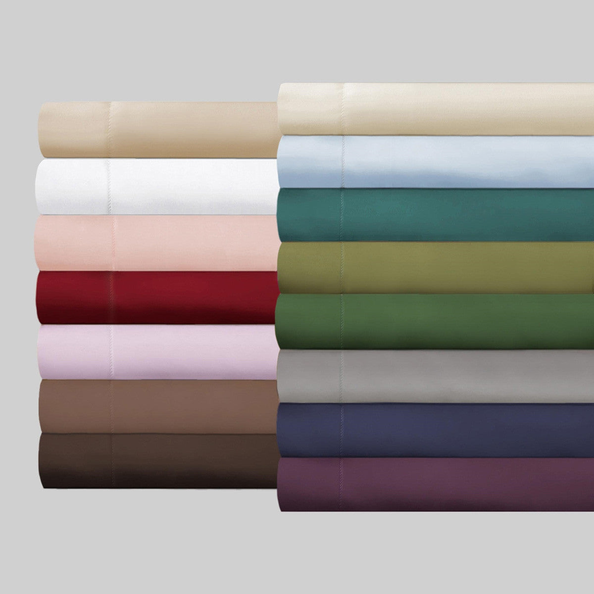 Plum Twin Cotton Blend 400 Thread Count Washable Duvet Cover Set