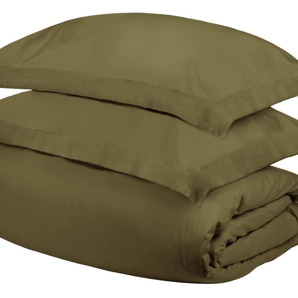 Sage Twin Cotton Washable Duvet Cover Set
