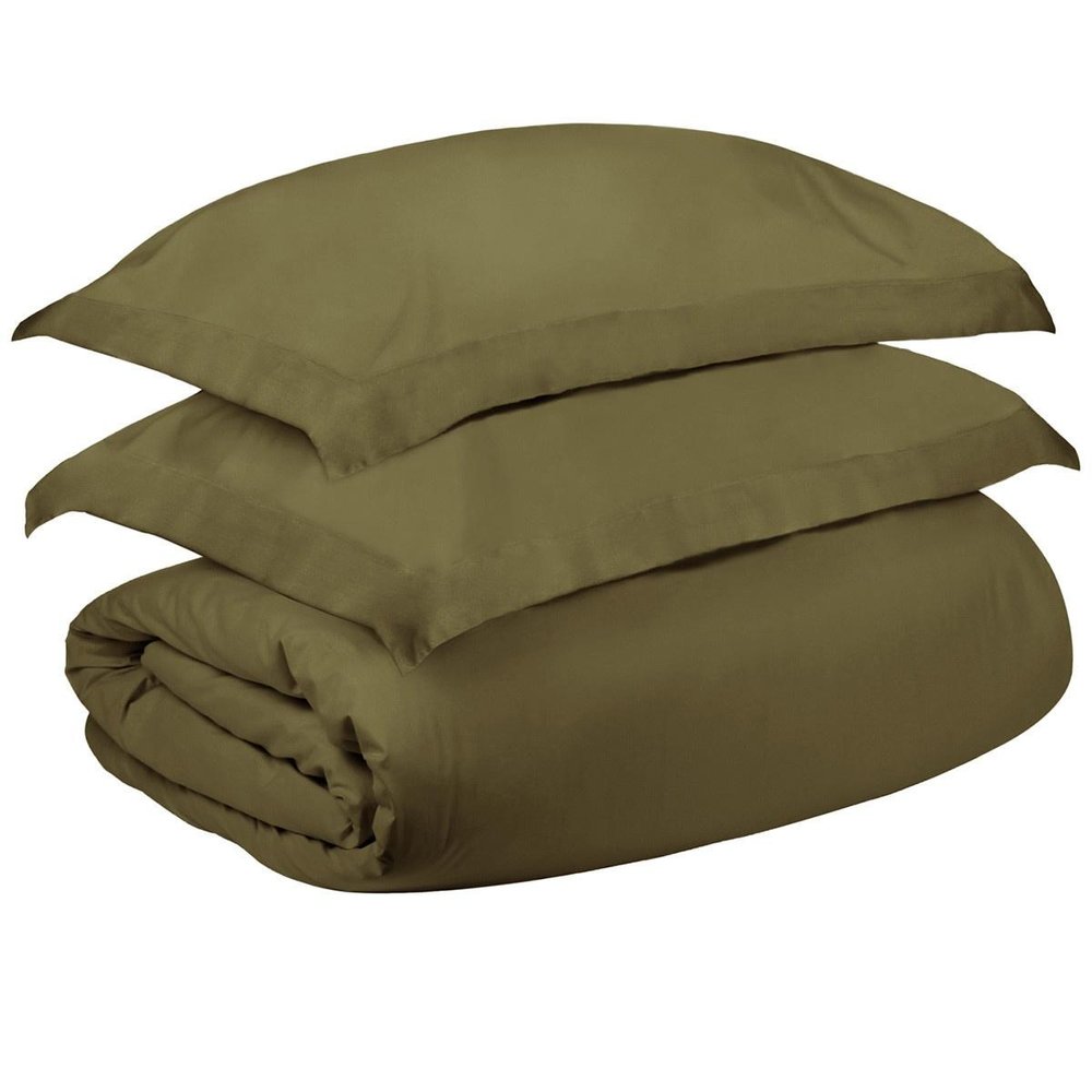 Sage Twin Cotton Washable Duvet Cover Set