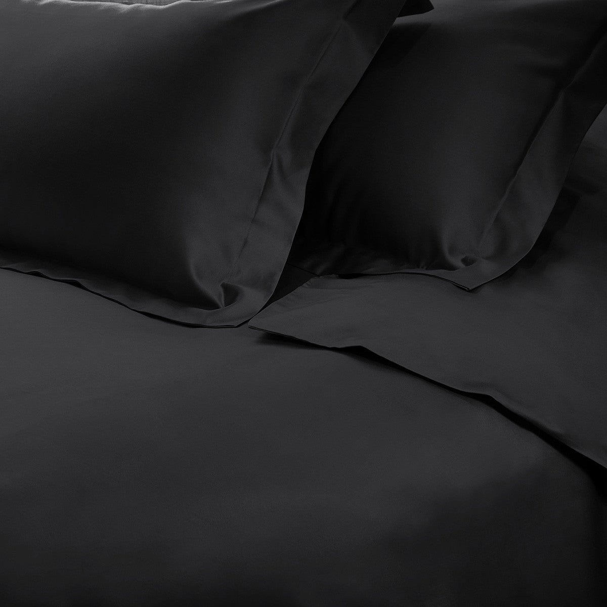 Black Queen Cotton Blend 650 Thread Count Washable Duvet Cover Set