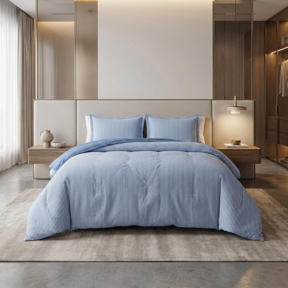 Blush King Cotton Blend Washable Duvet Cover Set
