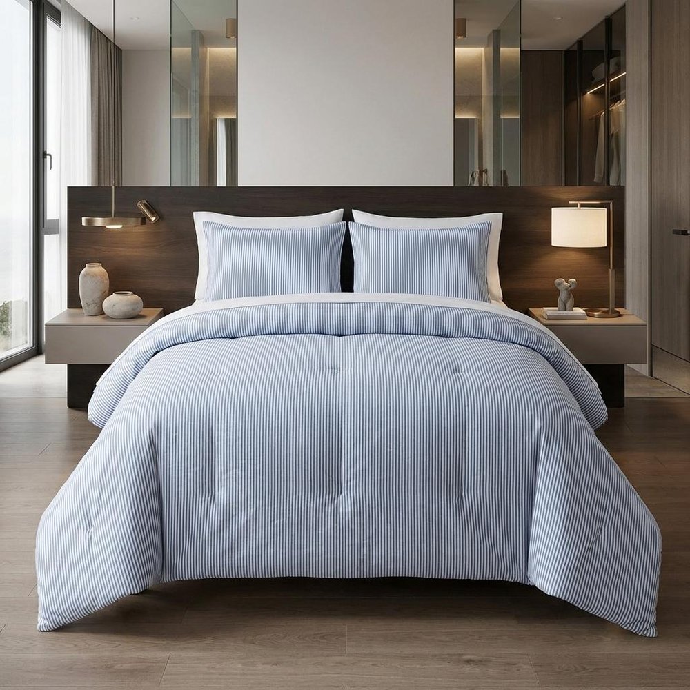 Ivory King Cotton Blend Washable Duvet Cover Set