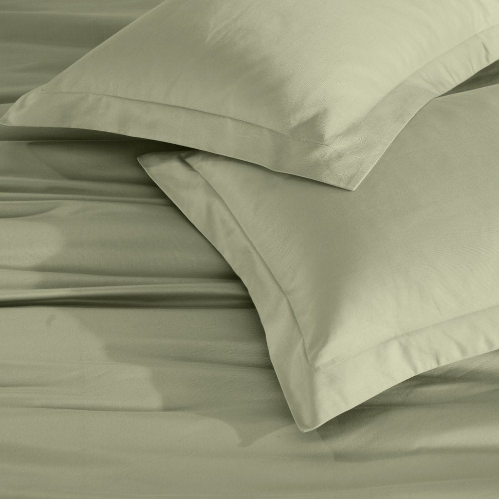 Sage King Cotton Blend Washable Duvet Cover Set