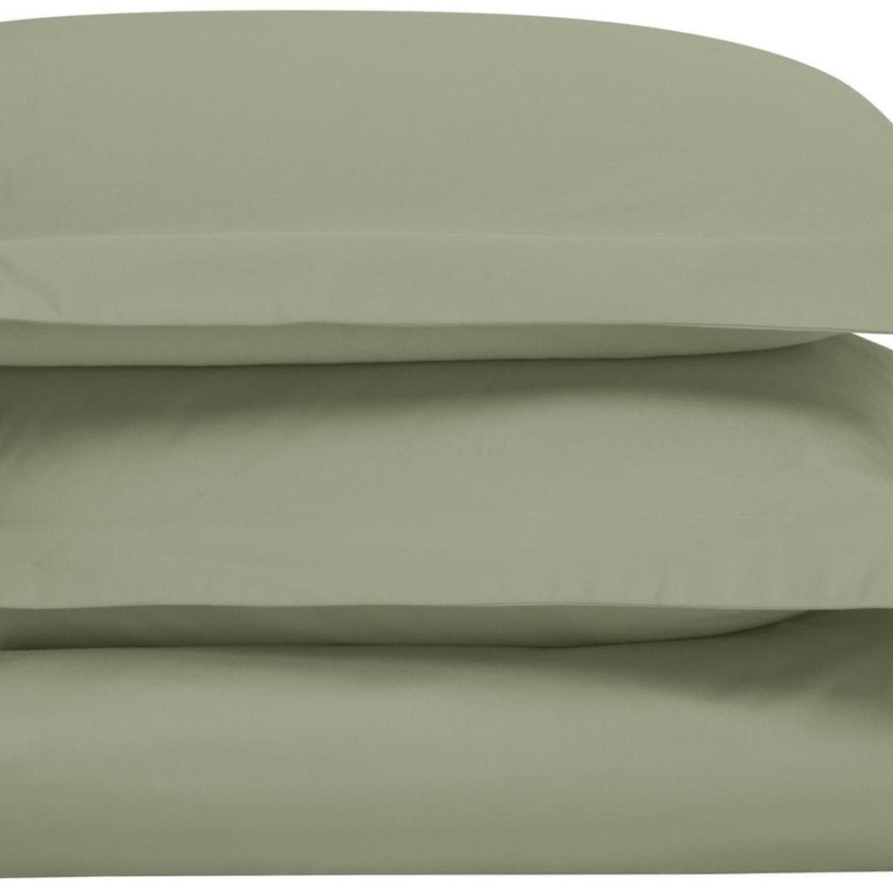 Sage King Cotton Washable Duvet Cover Set