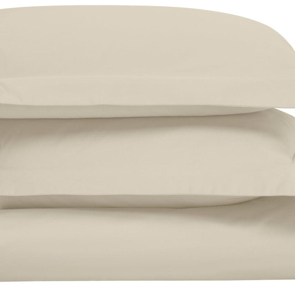 Ivory Twin Cotton Washable Duvet Cover Set