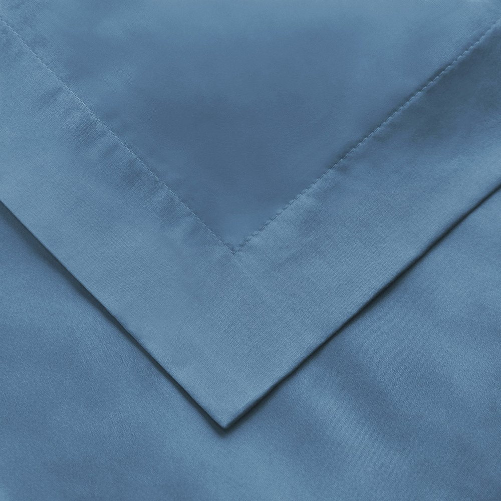 Blue Twin Cotton Washable Duvet Cover Set With Sham