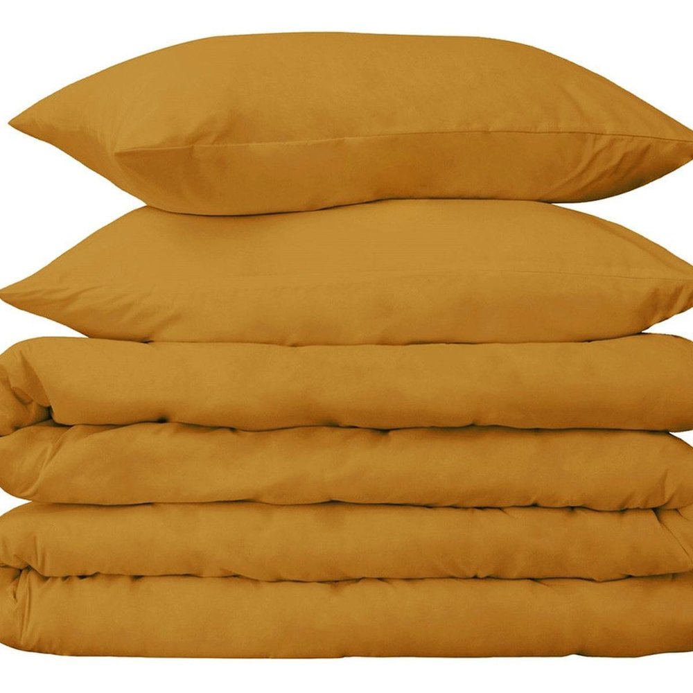Brown Twin Cotton Washable Duvet Cover Set