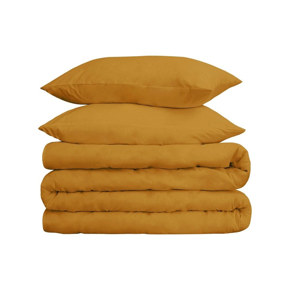 Brown Twin Cotton Washable Duvet Cover Set