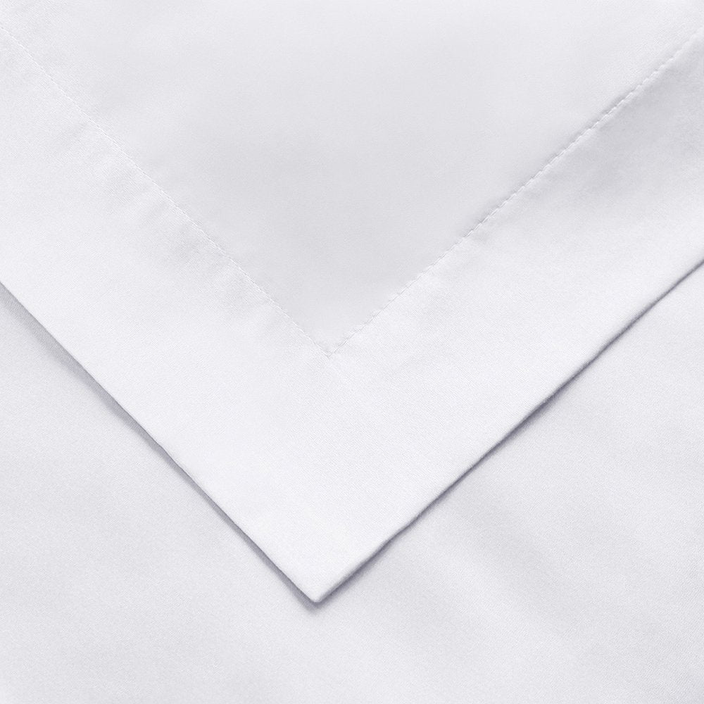 White Twin Cotton Washable Duvet Cover Set
