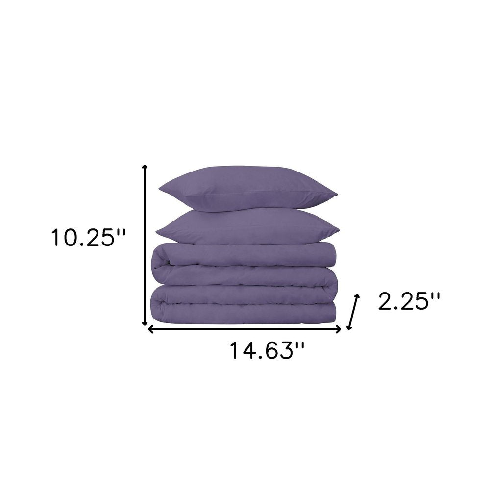 Wisteria Twin Cotton Washable Duvet Cover Set