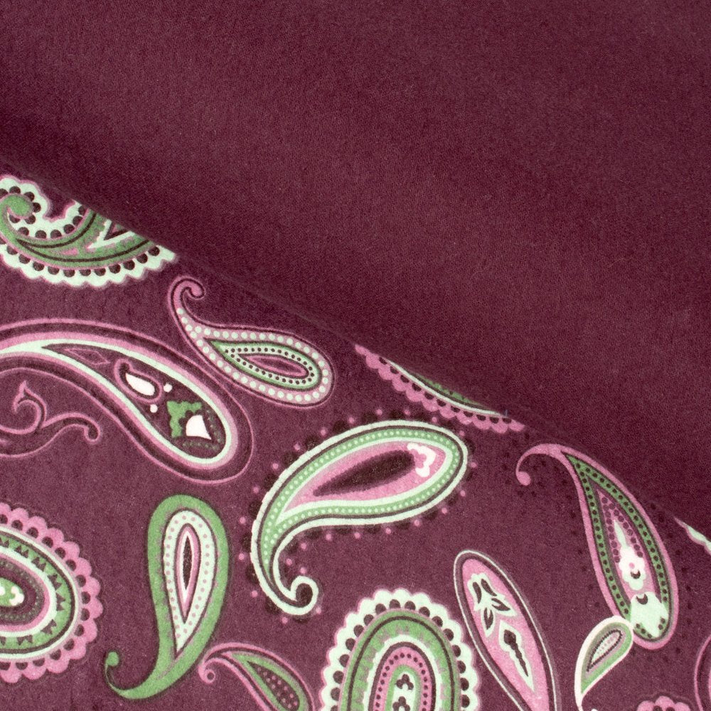 Green Pink And Purple King Flannel Washable Duvet Cover Set With Two Shams