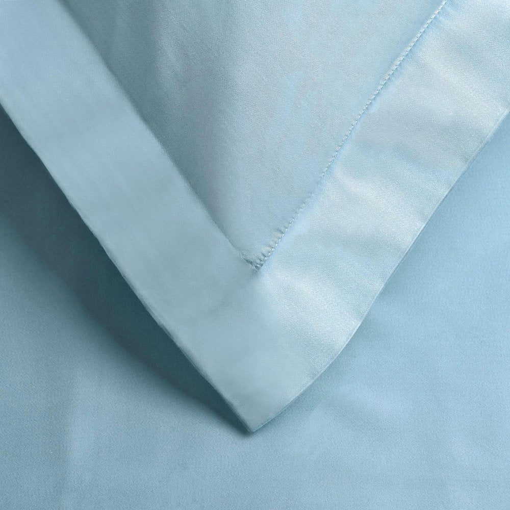 Light Blue Queen Modal Washable Duvet Cover Set With Two Shams