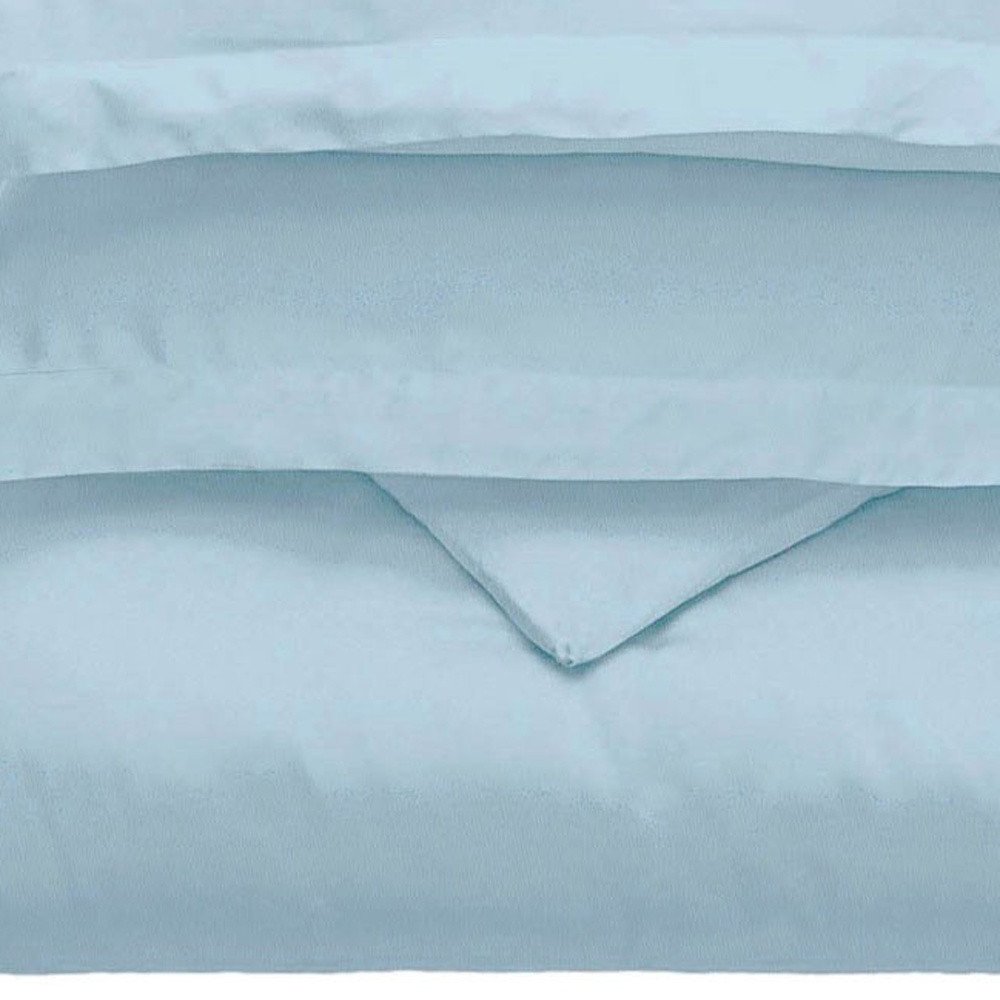 Light Blue King Modal Washable Duvet Cover Set With Two Shams