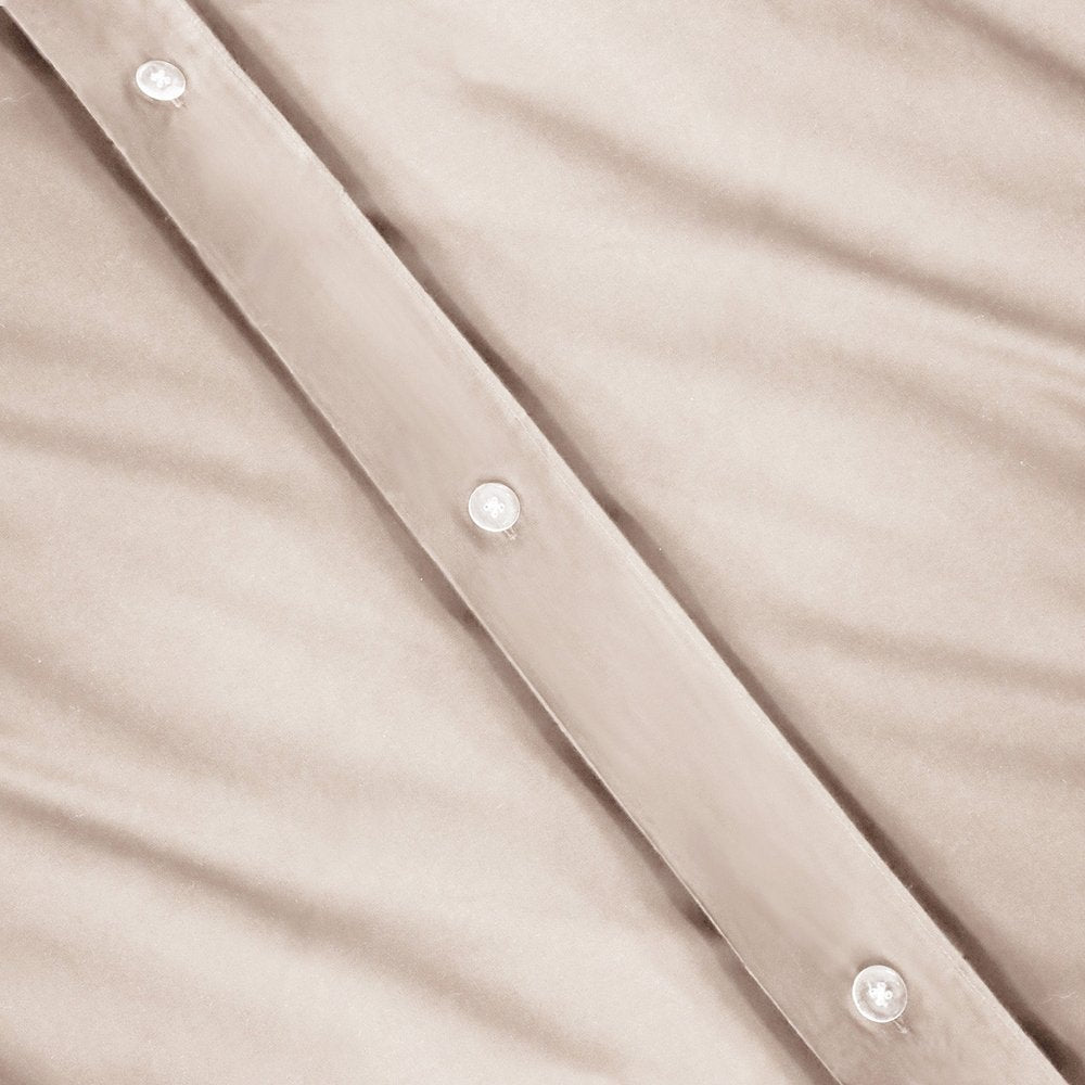Tan Queen Cotton Washable Duvet Cover Set With Two Shams