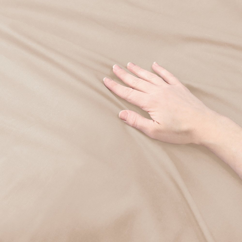 Tan Queen Cotton Washable Duvet Cover Set With Two Shams