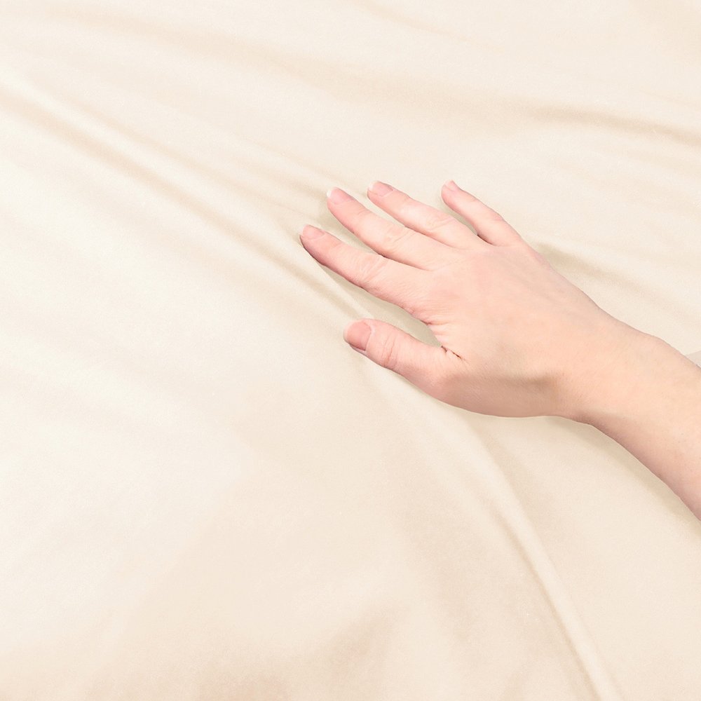Ivory King Cotton Washable Duvet Cover Set With Two Shams