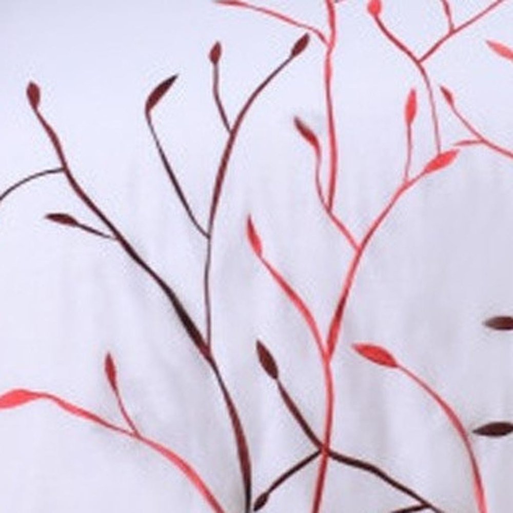 White And Red Queen Cotton Washable Duvet Cover Set With Two Shams