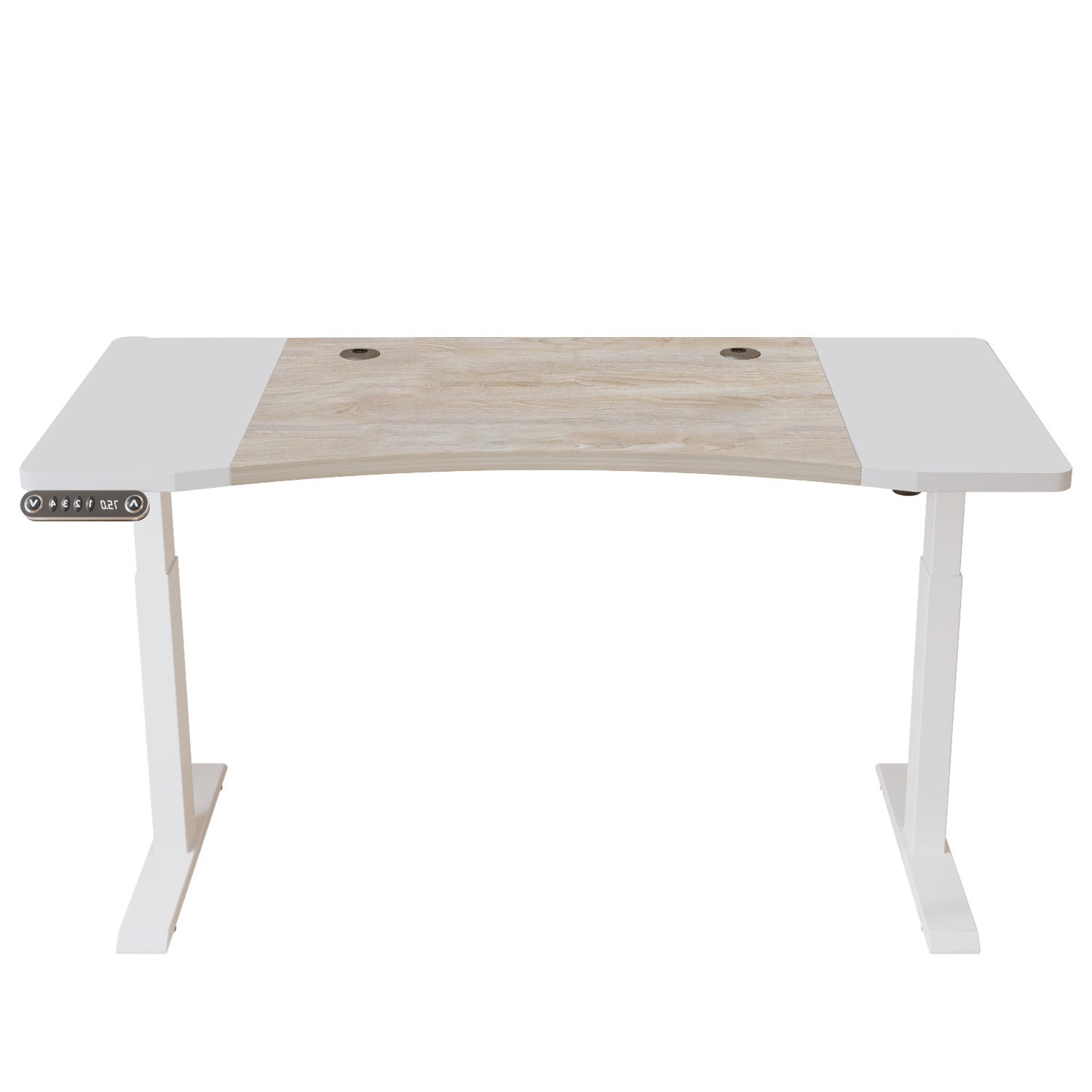 63" Adjustable White Standing Desk