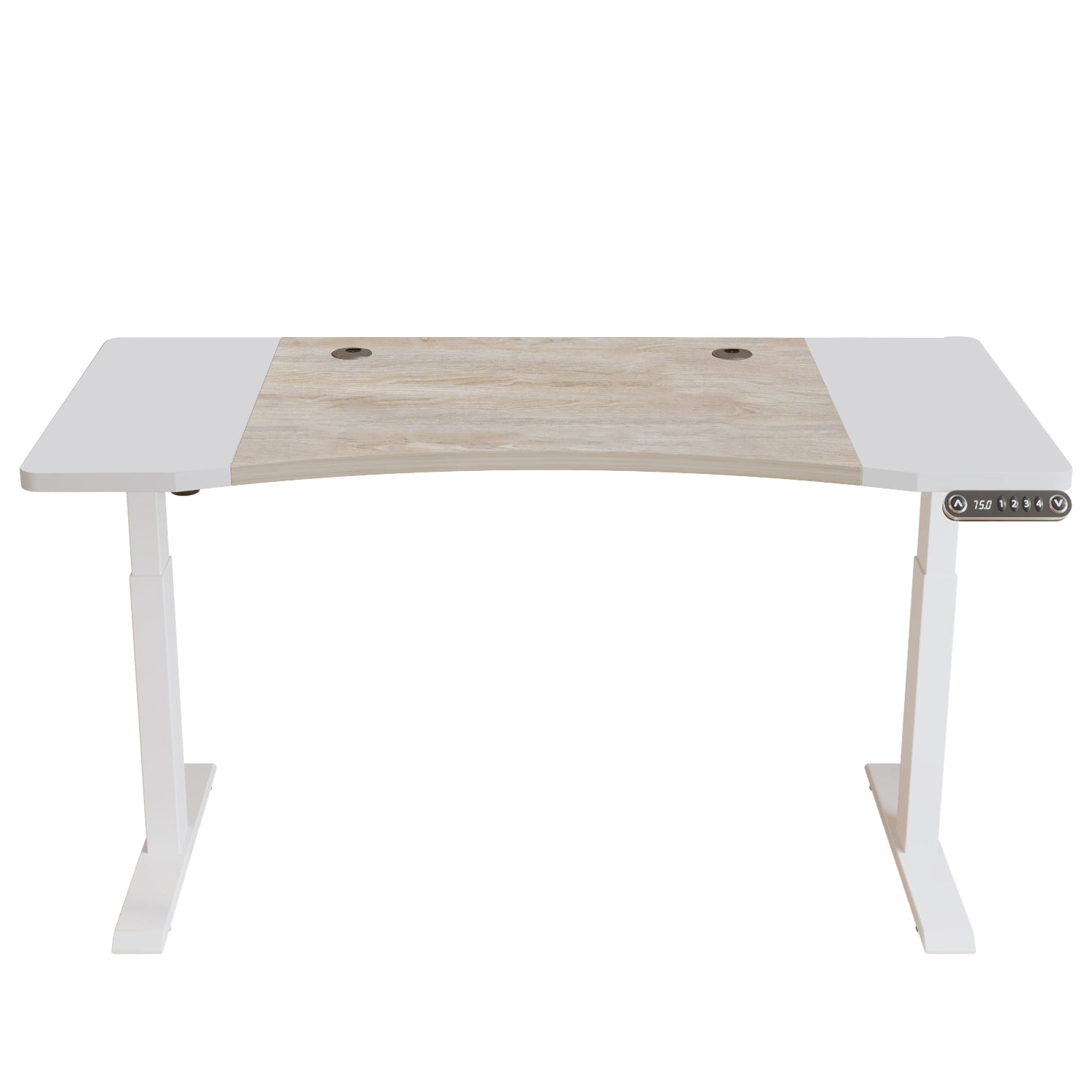 63" Adjustable White Standing Desk