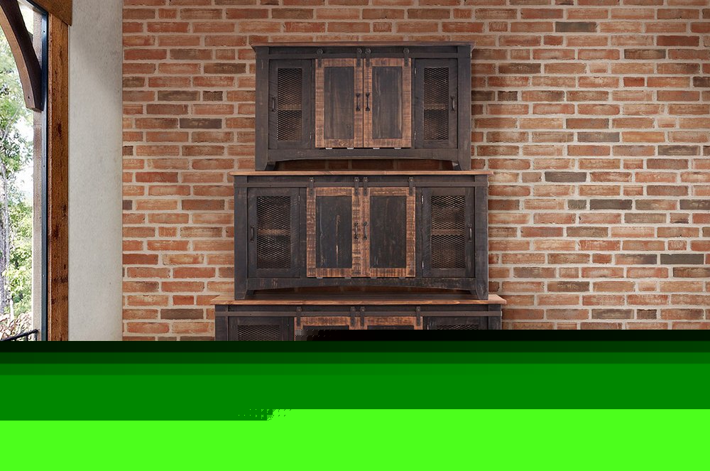 60" Black Solid Wood Cabinet Enclosed Storage Distressed TV Stand