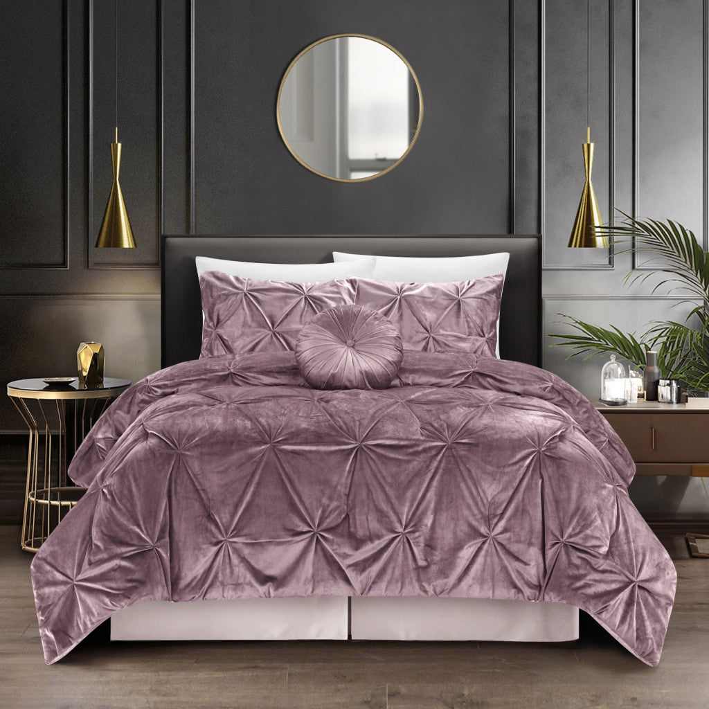 Blush Queen PolYester 130 Thread Count Washable Down Comforter Set