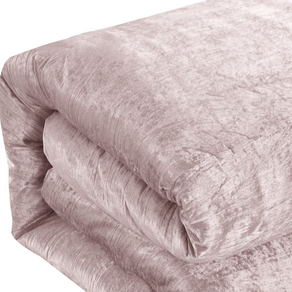 Blush Queen Polyester 220 Thread Count Washable Down Comforter Set