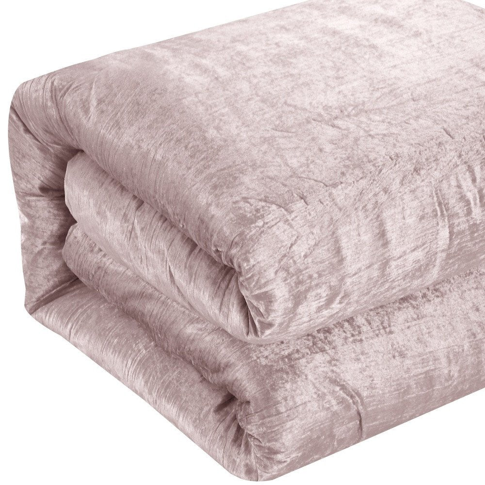 Blush Queen Polyester 220 Thread Count Washable Down Comforter Set