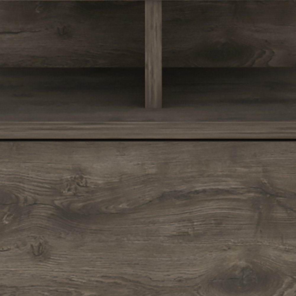 14" Brown Wood One Drawer Floating Nightstand