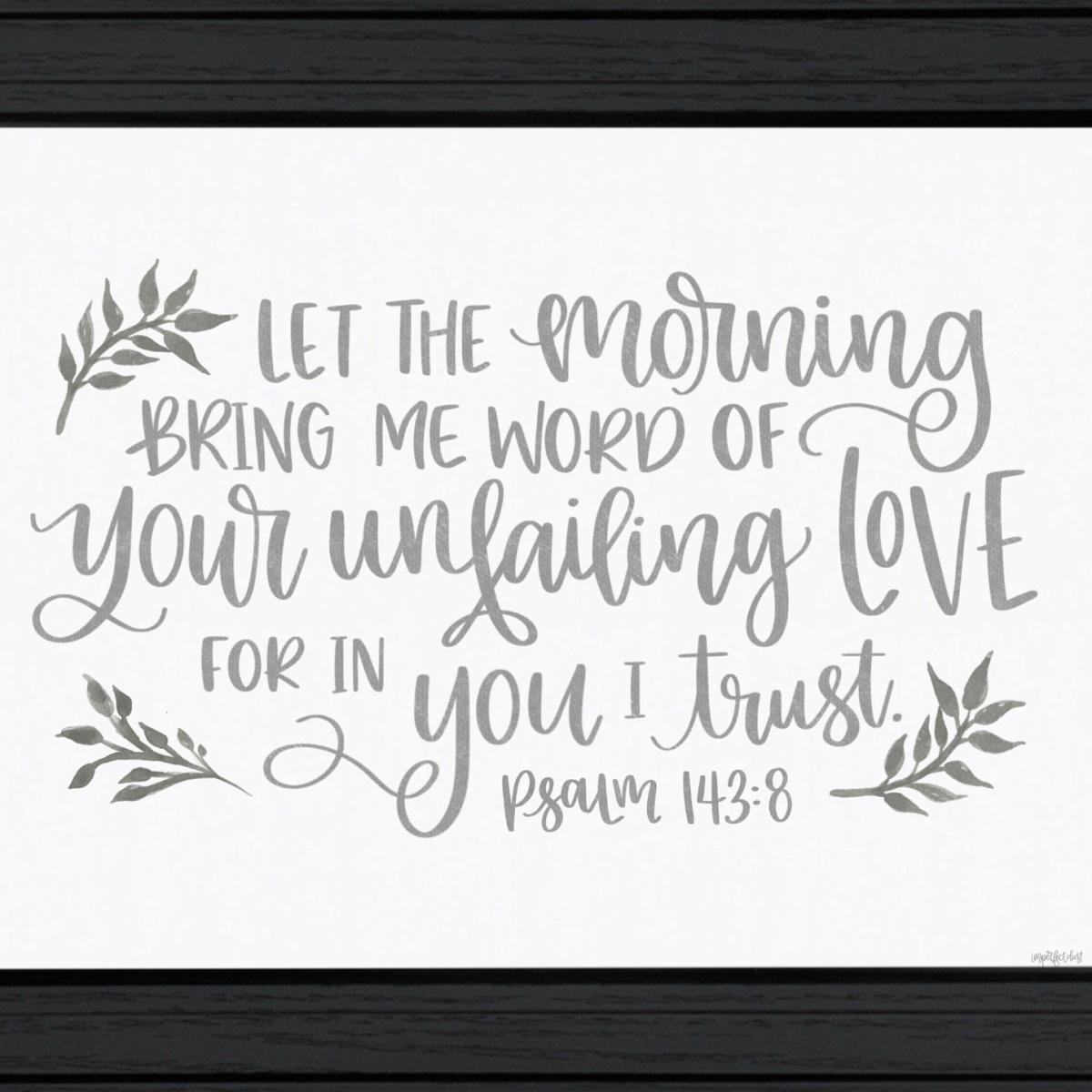 Your Unfailing Love Black Framed Print Wall Art