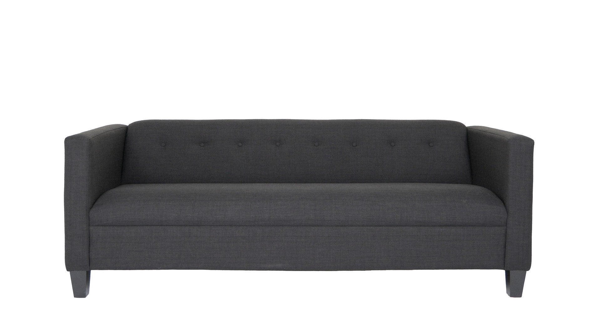 80" Black Polyester Sofa