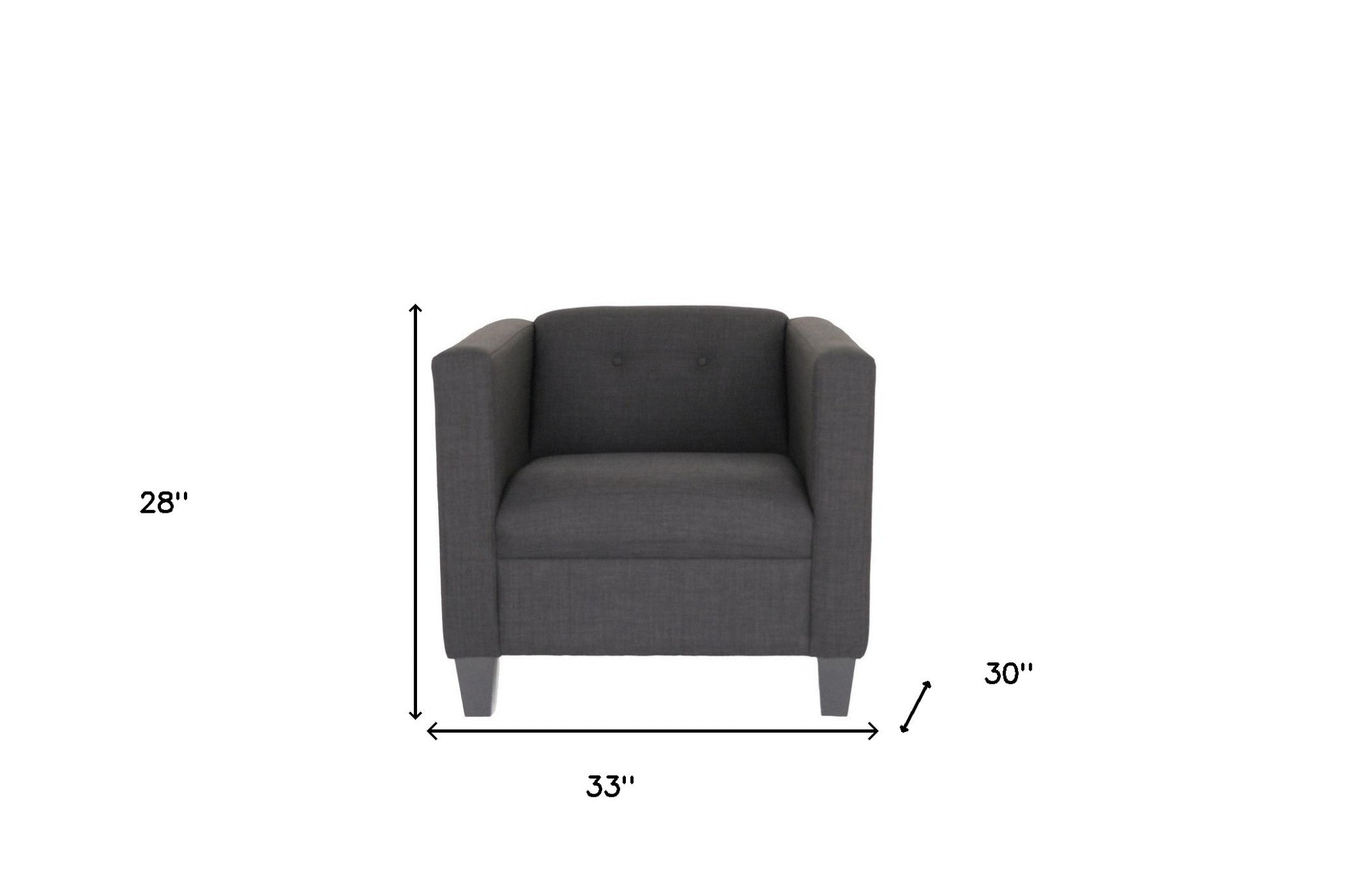Two Piece Black Four Person Seating Set
