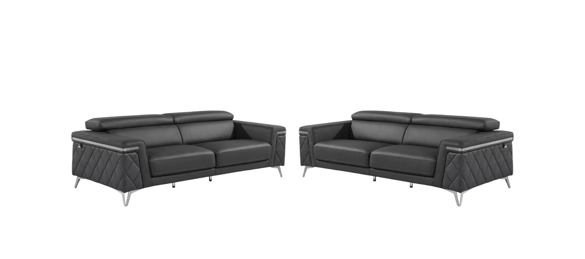 Two Piece Gray Four Person Seating Set
