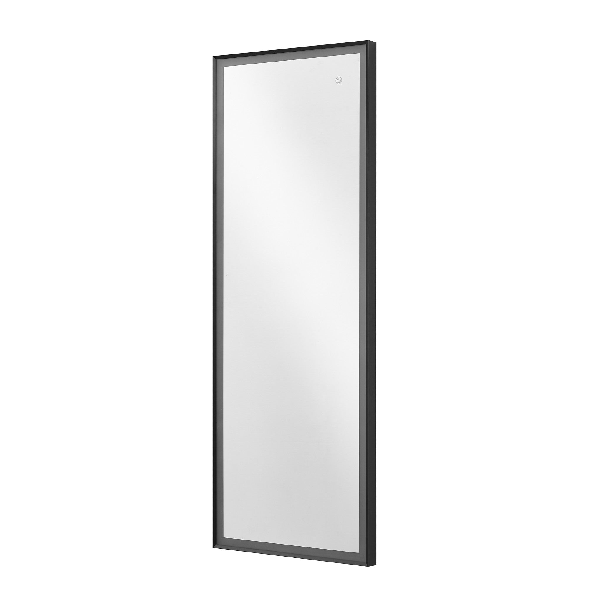 53" Black Lighted Metal Framed Accent Mirror
