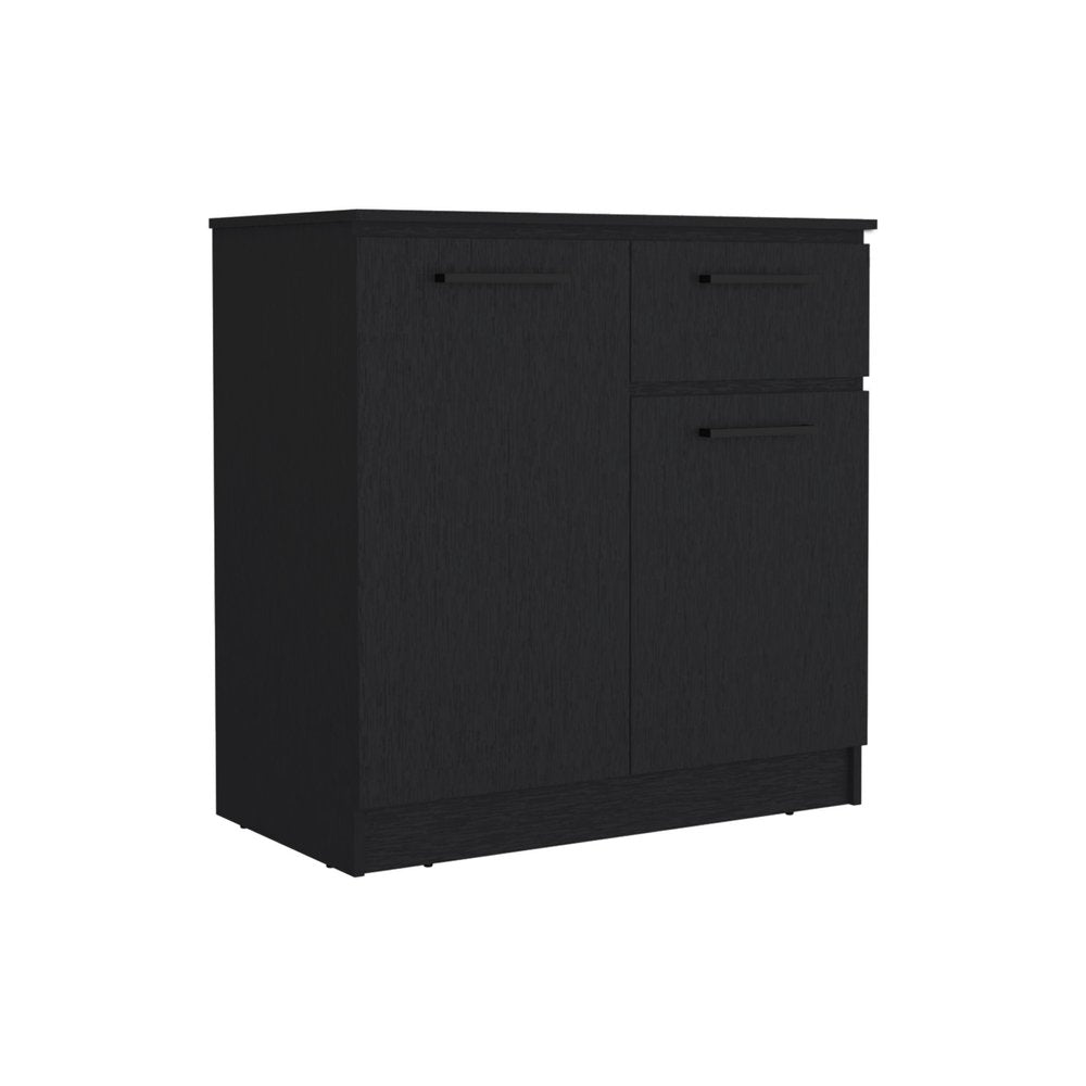 36" White Wood Single Drawer Double Dresser