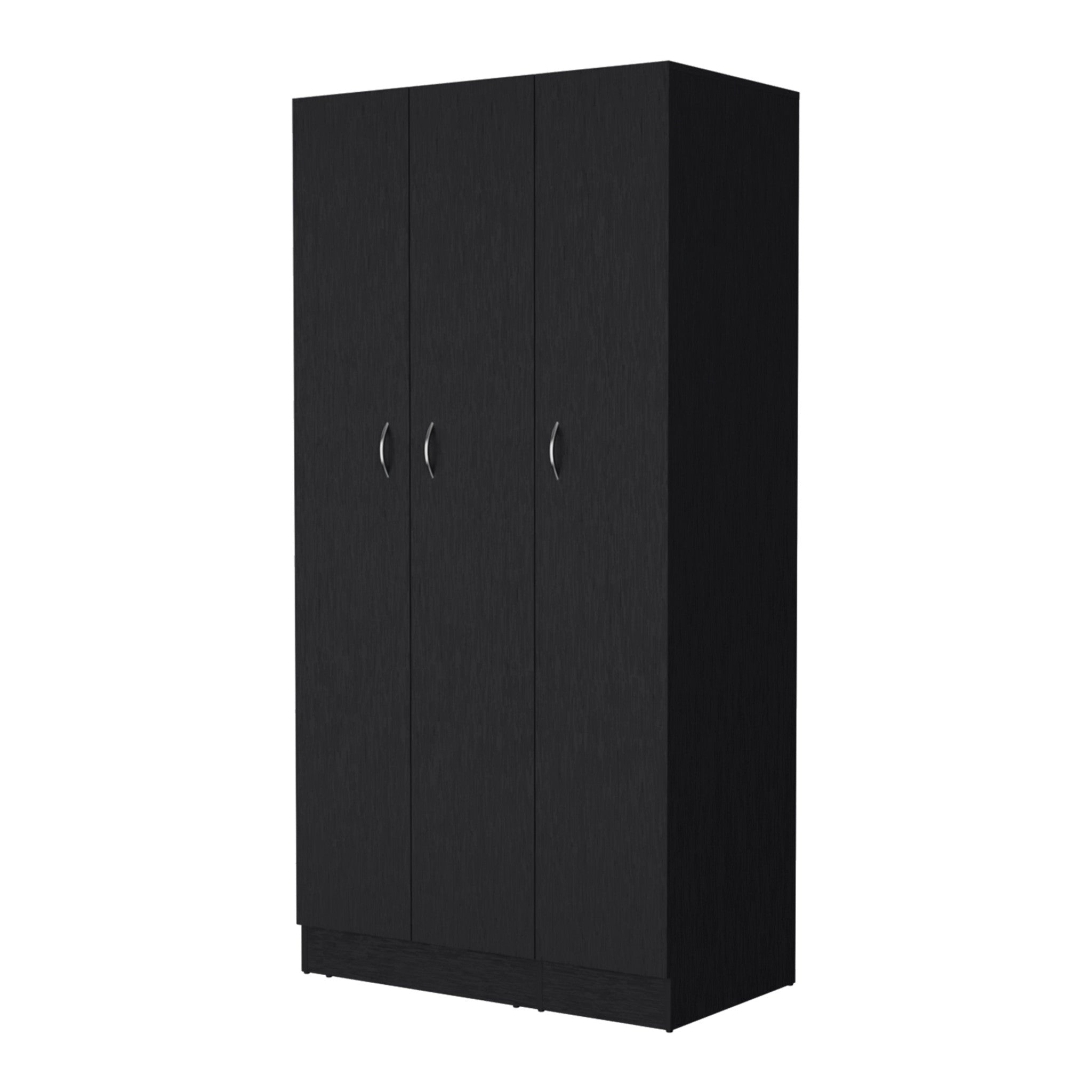 35" Black Two Drawer Combo Dresser