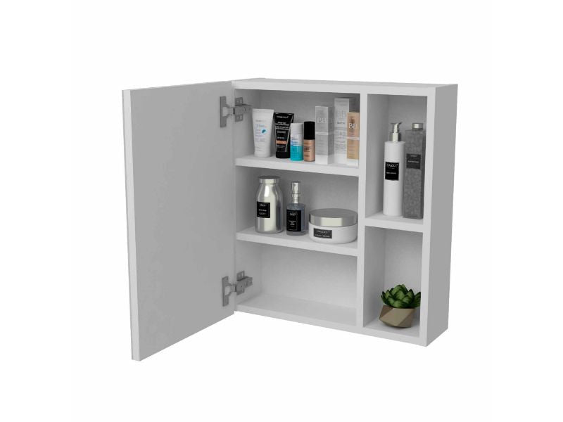 18" White Wall mounted Accent Cabinet With Five Shelves