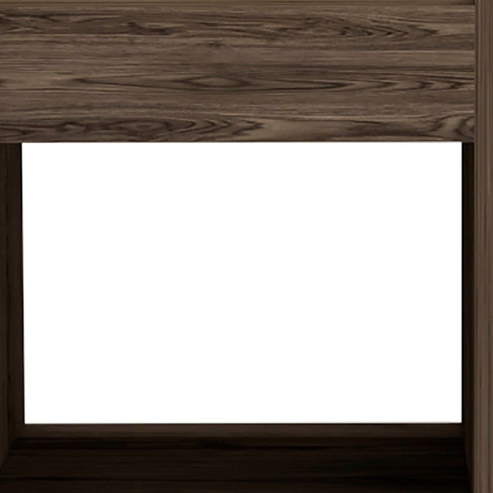 32" Brown Wood Coffee Table With Shelf