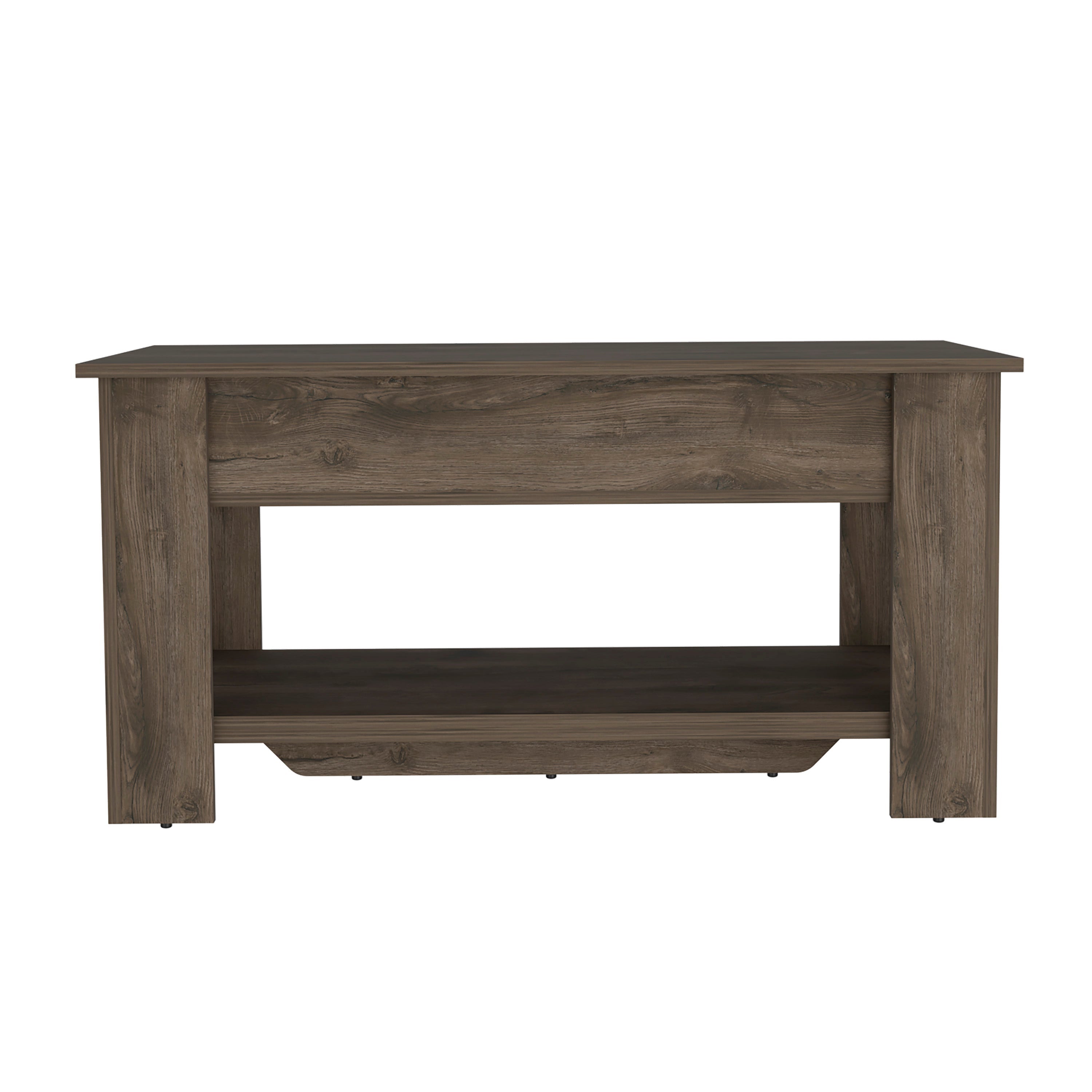 40" Dark Brown Storage Bench with Flip Top