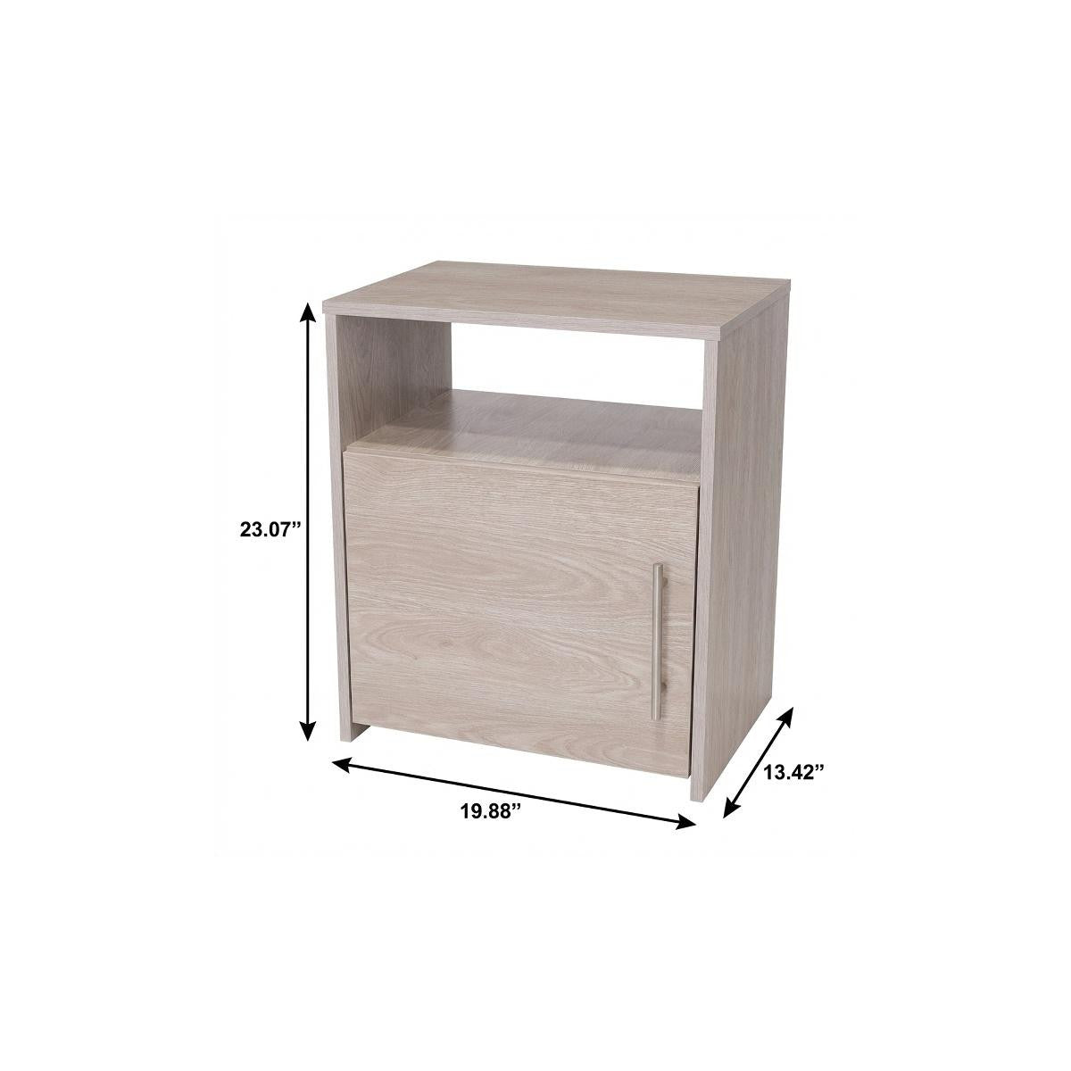23" Gray Wood Nightstand