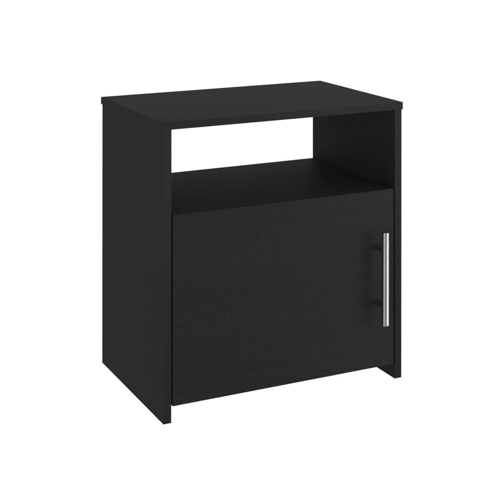 23" Black Wood Nightstand