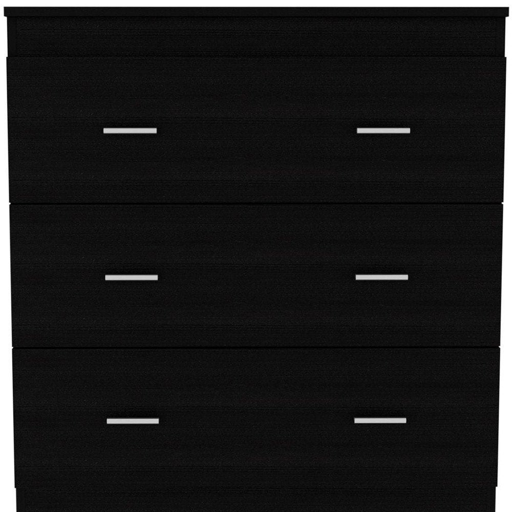 32" Black Three Drawer Dresser