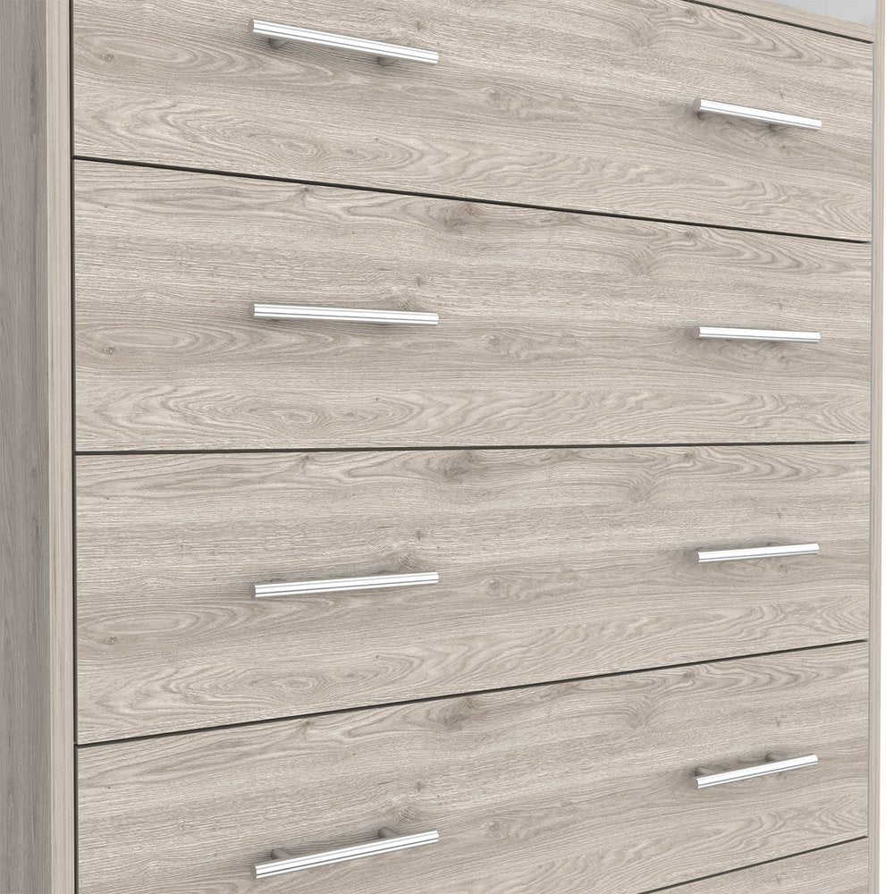 33" Light Gray Wood Four Drawer Dresser