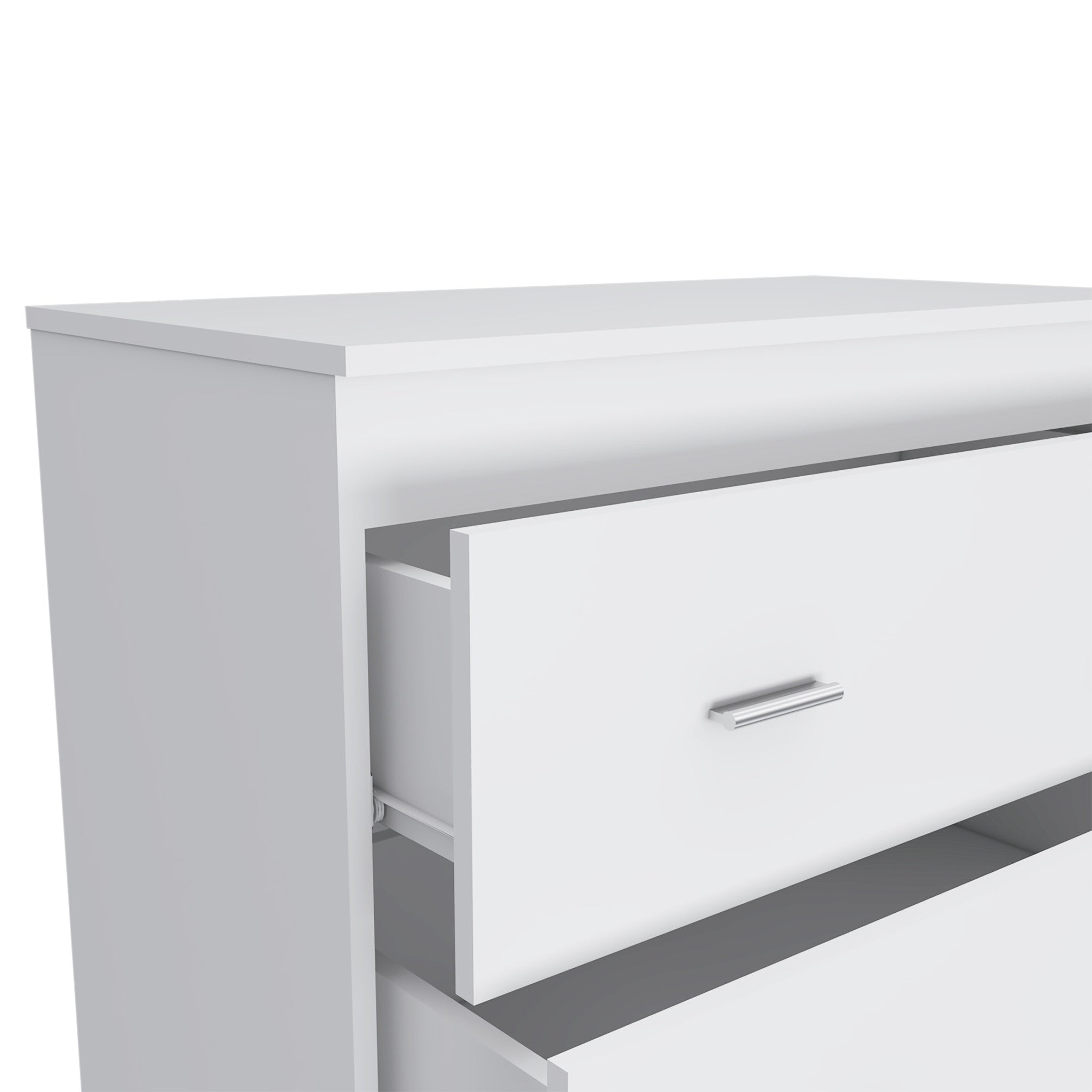 32" White Three Drawer Dresser