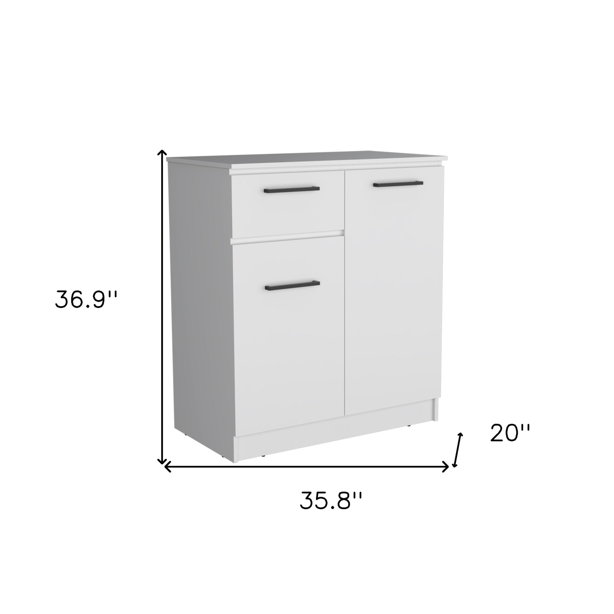 36" White Drawer Combo Dresser